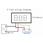 Digital Volt Meter 0 - 100 VDC 0.28" 